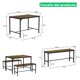 thumbnail image 5 of HOMYLIN Juego de Mesa y Sillas de Comedor, Mesa de Comedor de Cocina de Madera Rústica con 2 Bancos, 4 Asientos, Ideal para Casa, Cocina y Comedor. Vintage., 5 of 5