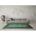 thumbnail image 3 of Ahgly Company Machine Washable Indoor Rectangle Persian Turquoise Blue Traditional Area Rugs, 2' x 3', 3 of 4