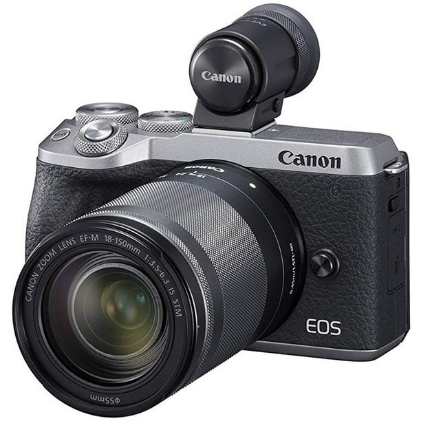 Canon EOS M6 Mark II Mirrorless Camera + 18-150mm Lens EVF Kit (Silver) 3612C021