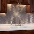 thumbnail image 4 of Aspect Peel and Stick Backsplash 3in x 6in White Metal Tile 15 Sq Ft Kit for Kitchen and Bathrooms, 4 of 7