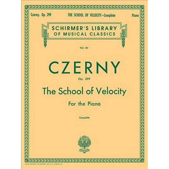 Pre-Owned Carl Czerny The School Of Velocity Op.299 (Complete) Pf: Schirmer Library of Classics Volume 161 Piano Technique (Schirmer's Library of Musical Classics) Paperback