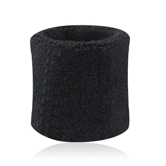 Naierhg 2Pcs Sports Wristband Solid Color Absorbent Cotton Breathable Quick Dry Sweatband for Tennis
