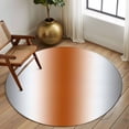 thumbnail image 3 of Gray Orange Round Rug 5ft Washable Circle Kitchen Rugs Non Slip Modern Gradient Geometric Large Area Rug Indoor Floor Carpet for Bedroom Living Room Home Office Dining Room Nursery, 3 of 8