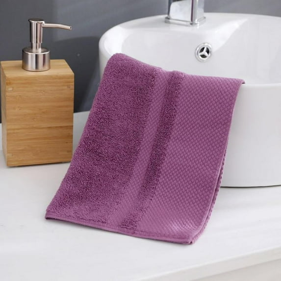 Luxury Thick Bath Towels 29.5" x 13.8" Premium Bath Sheet/Ultra Soft, Highly Absorbent Heavy Weight Combed Cotton (Purple)