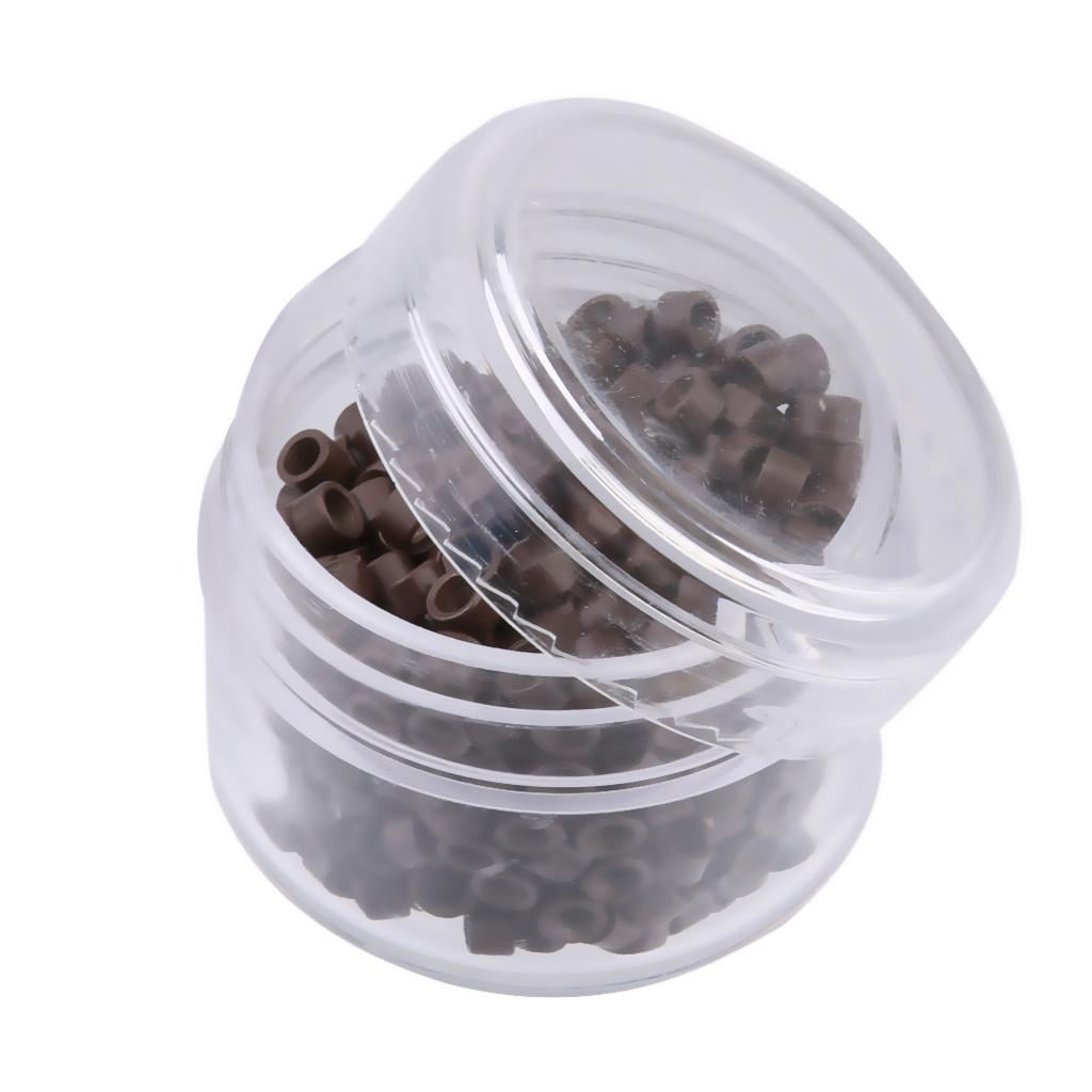 EHJRE 3- 500Pcs 3mm Silicone Micro Nano Rings Beads for Hair 4 Pcs