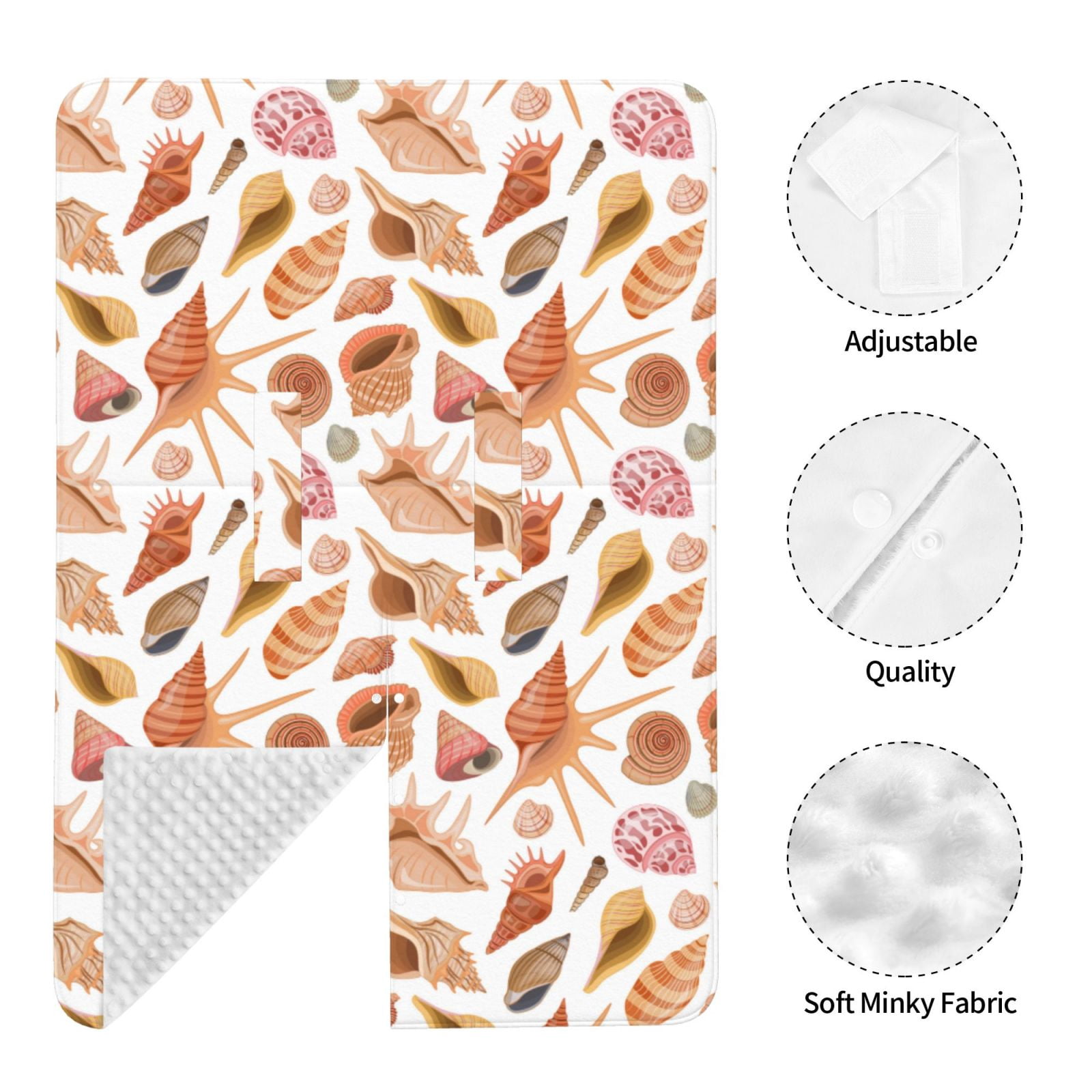 Car Seat Cover Baby - Conch Shells Print No.9070 Breathable Infant Car Seat Cover for Baby Carseat, Lightweight Comfort Baby Essentials Must Haves Newborn Stuff for Girl Boy
