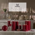 thumbnail image 4 of Velas Decorativas MOZEAL Pilar de Cristal Rojas Juego de 3, 4 of 5