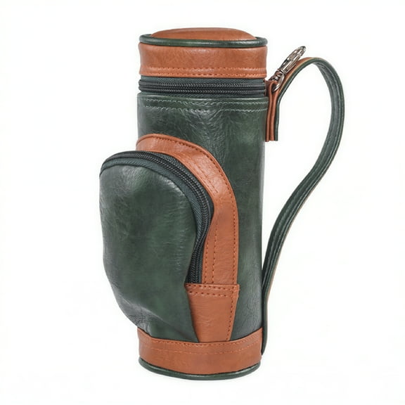 ACDANC Built-in Hygrometer Leather Travel Cigar Humidor with Accessory Pocket, Travel Cigar Case Pouch, Conveniently Carry Lighter and Cutter