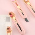 thumbnail image 3 of Cute Mini Pink Brown Capybara Utility Knife Portable Paper Cutting Knife Retractable Knife Stationery for Student, 3 of 4