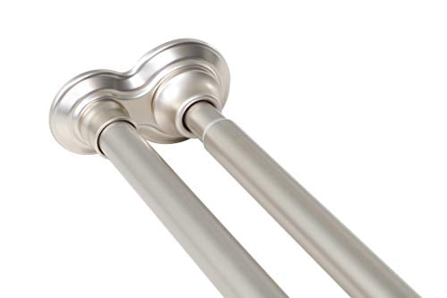 Utopia Alley Ds1bn 42 72 In, Double Straight Shower Curtain Rod Brushed Nickel