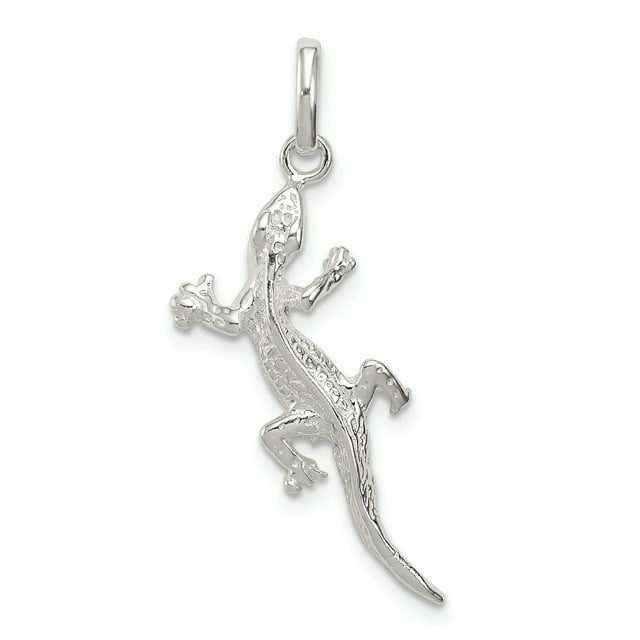 925 Sterling Silver Lizard Necklace Charm Pendant Amphibian Reptile