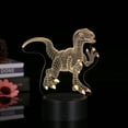 thumbnail image 3 of Labymos 3D Led Night Light Illusion Lamp Dinosaur Pattern Color Changing Lights Bedside Table Desk, 3 of 8