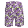 thumbnail image 6 of Naloa Violets Flowers Men's Beach Shorts, Surfing shorts, Swim trunks, Quick Dry Swim Trunks for Surfing Beach Fun - Large, 6 of 9