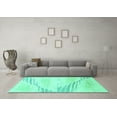 thumbnail image 3 of Ahgly Company Indoor Square Abstract Turquoise Blue Modern Area Rugs, 4' Square, 3 of 4