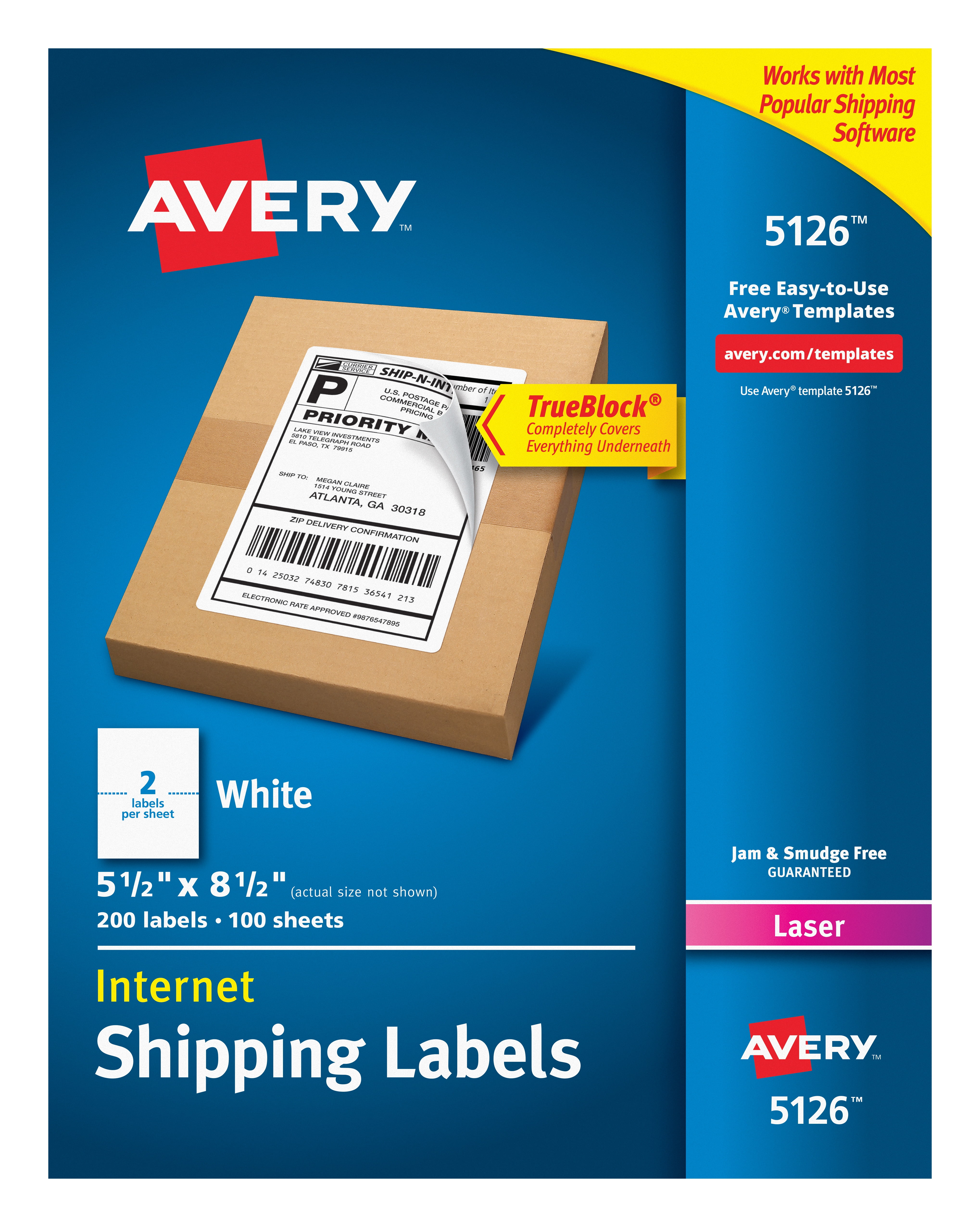 Packing Shipping 33 Up 10 200 500 20 A4 Address LABELS SHEETS SELF 