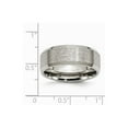 thumbnail image 6 of Grey Titanium Earring Wedding Band Beveled Women'S Comfort, 6 of 6