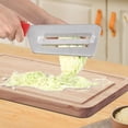 thumbnail image 3 of Cabbage Chopper Shredder, 2 Pack Cabbage Cutter Knife with  Stainless Steel Blades, Black & Red Handle for Coleslaw, Sauerkraut, Slicing, 3 of 5