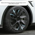 thumbnail image 4 of 19 Inch Wheel Hub  for  Model Y 2020-2023, 4 PCS Wheel Cover Hubcaps with Central Badges, Cool Wheel Rim Protector, Wheel Covers for  Model Y, 4 of 8
