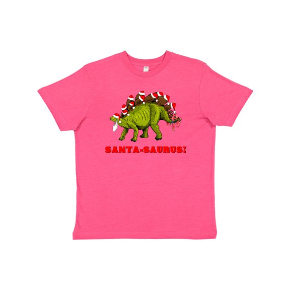 Inktastic Santa-saurus Christmas Dinosaur Youth T-Shirt