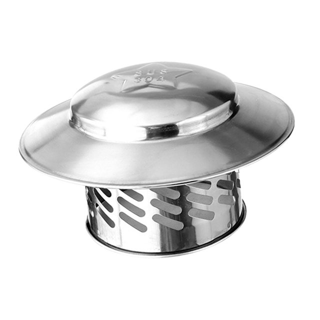 Xingzhi Capuchon de Cheminée Couverture de Pluie Isolation Capuchon de Ventilation 8 Extérieur Cheminée Couverture Argent 3
