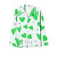 thumbnail image 3 of Puntoco Conjunto de pijama de manga larga con cuello vuelto y pantalones largos estampados a la moda para mujer, 3 of 4