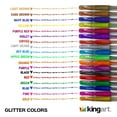 Kingart Soft Grip Glitter Gel Pens, 2.5 mm Ink Cartridge, Set of 30