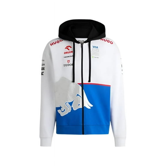 Visa Cash App RB F1 Team Full Zip Hoodie - White