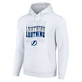 thumbnail image 2 of Men's Starter White Tampa Bay Lightning Four Team Name Logo Fleece Pullover Hoodie, 2 of 3