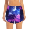 thumbnail image 2 of KLL Dreamy Colorful Starry Sky Pattern Shorts Women,Athletic Shorts High Waisted Running Shorts Pocket Sporty Short Gym Elastic Workout Shorts-Small, 2 of 7
