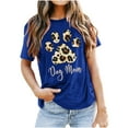thumbnail image 3 of HAPIMO Women's Loose Cotton Classic Pullover Clearance Short Sleeve Dog Mom Letter Printed Summer Tees Trendy Round Neck Shirts Casual Relaxed Workout Tops for Teen Girls Blue XXL, 3 of 3