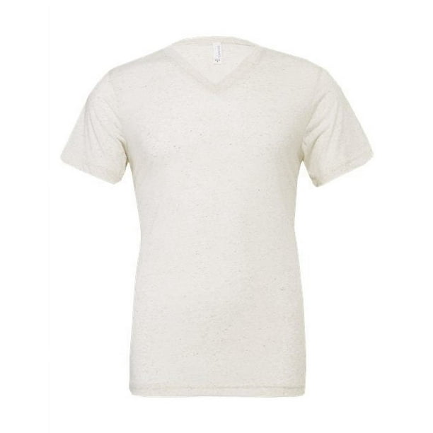 Camiseta de manga corta con cuello en V unisex Triblend de Bella + Canvas M OATMEAL TRIBLEND bella lienzo 3415