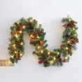 thumbnail image 2 of Venta caliente Guirnalda de Navidad con luces Corona preiluminada para decoraciones navideñas de interior para el hogar Guirnalda de chimenea de 6 pies con pilas, 2 of 4