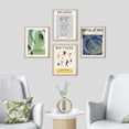 thumbnail image 4 of PixonSign Framed Wall Art Magritte & Picasso Exhibition Posters, Set of 4 Geometric Colorful Abstract Pattern Illustrations, Adhesive Canvas Prints Multicolor for Home Decor - 12"x16" Natural, 4 of 5
