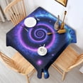 thumbnail image 2 of Blue Purple Tie Dye Mandala Pattern Square Tablecloth,Waterproof Square Table Cover,Wipeable Spillproof Washable Table Cover for Home Kitchen Party Decor 42"X42"(107x107cm), 2 of 6