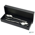 thumbnail image 5 of Elyon Twig Reflective Silver Salad Serving Set Indian Artisan-Made Hostess Set Hand-Forged Stainless Steel 2 Pieces, 5 of 7