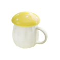 thumbnail image 3 of Mug Regalo Botella de agua Durable con tapa Taza de cerámica Drinkware Mango engrosado para té Leche Hogar Oficina Amarillo Macarena Taza de setas, 3 of 7