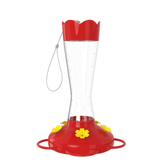 MEKKAPRO Outdoor Hummingbird Feeder Made from Glass, (10 Ounces)