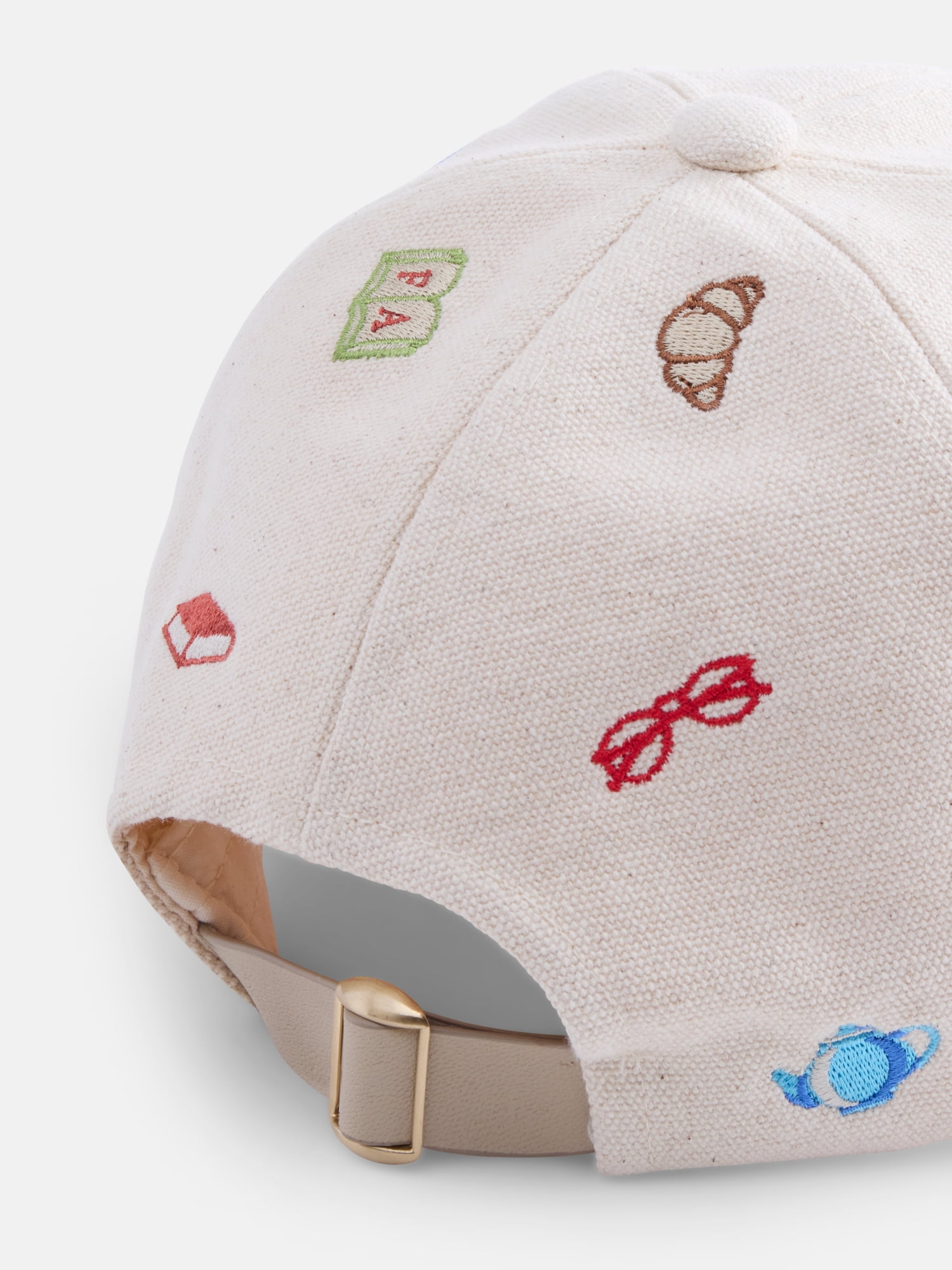 Free Assembly Women's Embroidered Baseball Cap, Cream