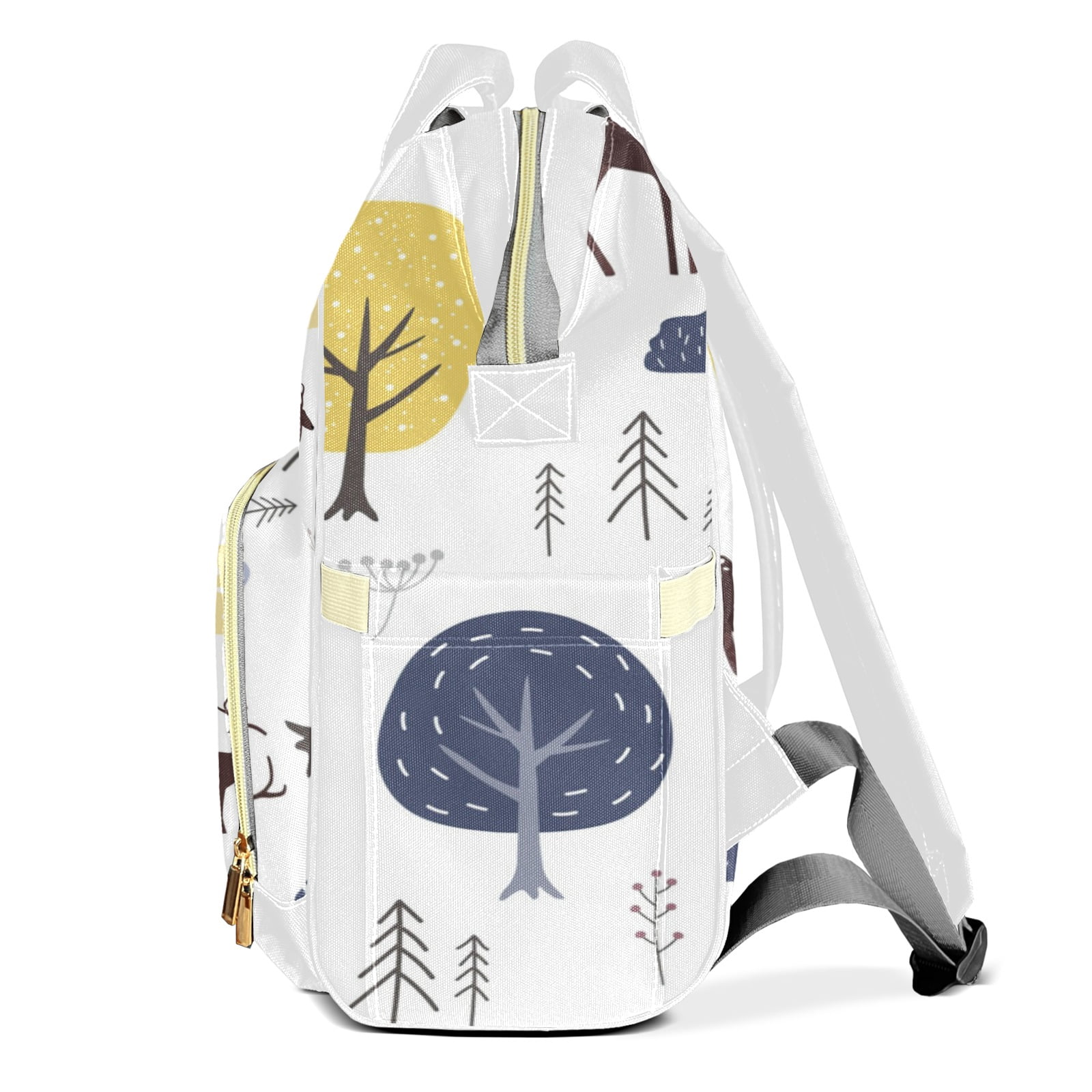 Deer Diaper Backpack – Large Capacity, Insulated Baby Bottle Pocket, Multifunctional Mommy Bag for Boys & Girls