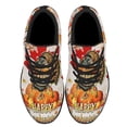 thumbnail image 2 of Happy Thanksgiving Turkey Pumpkin HarveStCanada Shoes Sneakers Black Size 9.5, 2 of 7