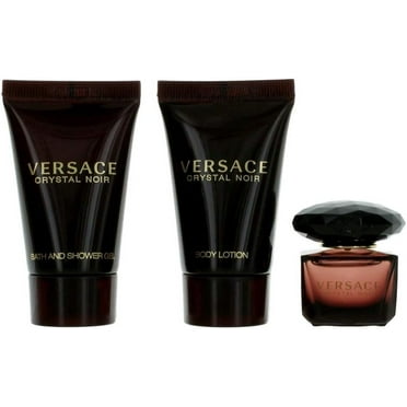 Versace Crystal Noir Perfume Gift Set for Women, 3 Pieces
