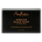 Shea Moisture African Black Soap Facial Bar Soap 3.5 oz (Pack of 6)