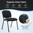 thumbnail image 6 of Costway Set of 10 Office Guest Chair Stackable Reception Chair Waiting Conference Room, 6 of 8