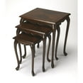 thumbnail image 2 of Bowery Hill Traditional Wood Nesting Table in Cherry Dark Brown (Set of 3), 2 of 5