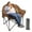 Brown Oversized Camp Chair, variant on Slsy Oversized Heated Camping Chair, Heats Back and Seat, 3 Heat Levels, Heated Folding Chair with Cup Holder, Rich Pockets, Travel Bag, Supports 500 lbs