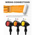 thumbnail image 2 of PBYMT Motorcycle Bullet Front Rear Turn Signal White Amber Light SMD Blinker Indicator Compatible with Honda Yamaha Suzuki Kawasaki (Gloss Black) C105, 2 of 3