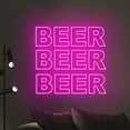 thumbnail image 4 of Handmadetneonsign Beer Beer Beer Neon Sign, Quote Wall Art Decor, Bar Pub Beer Wall Decor 52053, 4 of 5