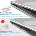 thumbnail image 6 of IBENZER New 2022 2021 2020 MacBook Pro 13 Inch Case M1 A2338 A2289 A2251 A2159 A1989 A1706 A1708 Hard Shell Case&Keyboard Cover&Screen Film for Apple Mac Pro 13 Touch Bar, Crystal Clear, W-T13-CYCL+2, 6 of 10