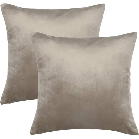 Knubmt 2 Pcs Soft Velvet Decorative Throw Pillow Covers Square Pillow Case for Sofa Couch Bedroom Car, 16"x16"