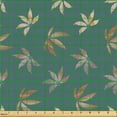 thumbnail image 2 of Ambesonne Autumn Fabric by the Yard Upholstery, Chestnut Leaves Woodland, 2 Yards, Reseda Green Almond and Blush, 2 of 5